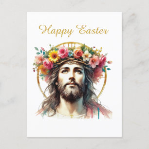 Religious Jesus Happy Easter Holiday Postcard