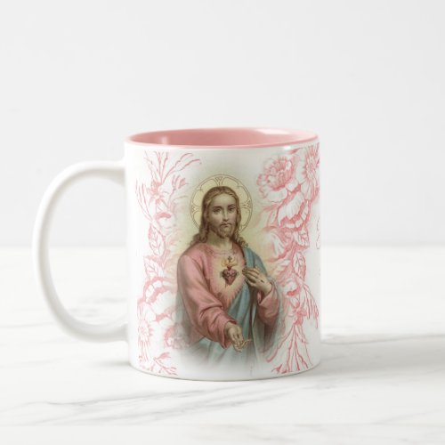 Religious Jesus I trust in Thee Mercy Two_Tone Coffee Mug