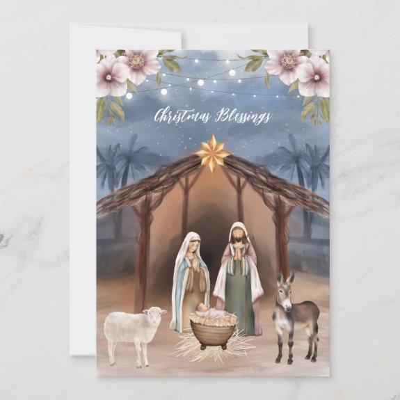 Religious Jesus Nativity Christian Christmas Card
