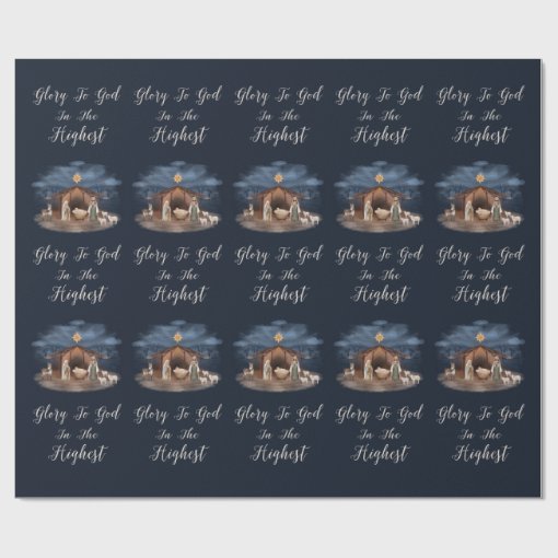 Religious Jesus Nativity Christian Wrapping Paper Zazzle