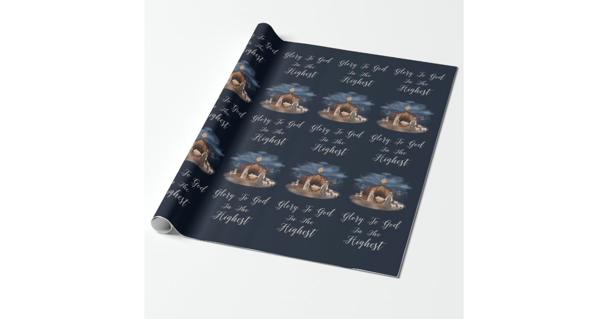 Religious Jesus Nativity Christian Wrapping Paper Zazzle
