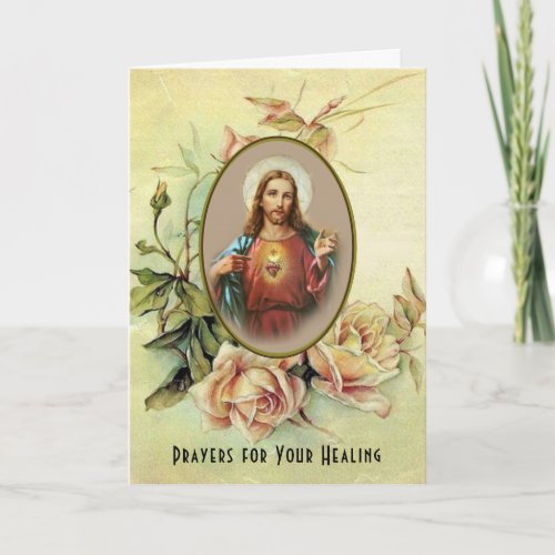 Religious Jesus Prayer for Healing Card
