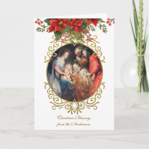 Religious Jesus Virgin Mary Joseph Rubens Holiday Card