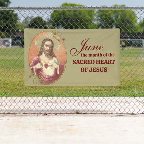 Religious June Sacred Heart of Jesus  Banner