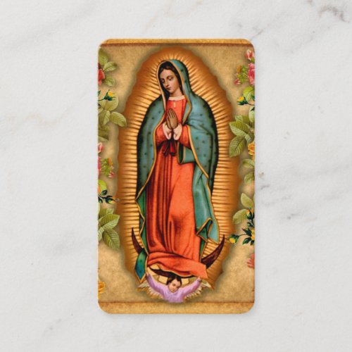 Religious Lady of Guadalupe Catholic Holy Prayer Place Card