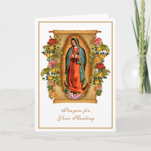 Religious Lady of Guadalupe for Healing Card