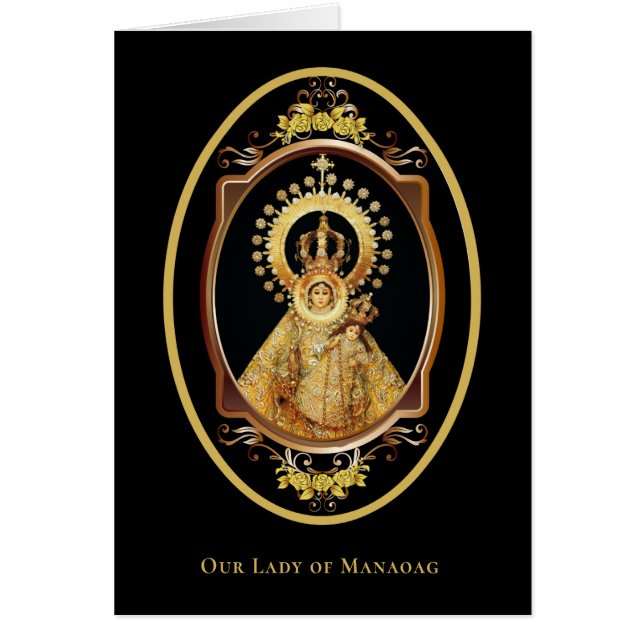 Religious Lady of Manaoag Philippines Catholic  Cards (Front)