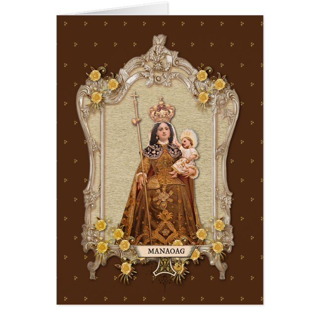 Religious Lady of Manaoag Philippines Catholic  Cards (Front)