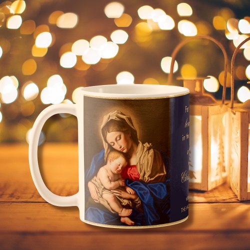 Religious Madonna  Child Priest Christmas Gift Coffee Mug