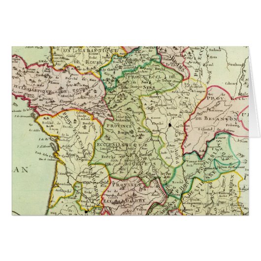 Religious map of France Cards (Front Horizontal)