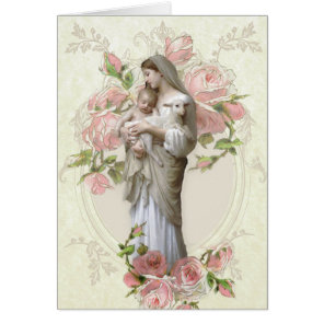 Religious Mary Jesus Good Shepherd Catholic Cards