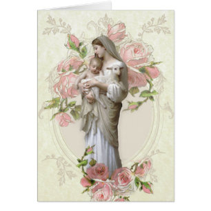 Religious Mary Jesus Good Shepherd Catholic Cards