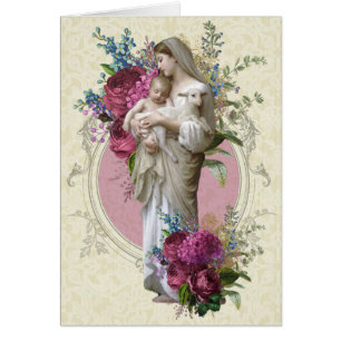 Religious Mary Jesus Good Shepherd Catholic Cards