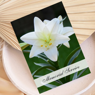 Religious Memorial Service Floral Invitation