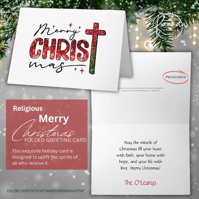 Religious "Merry Christ-mas" Christmas Card (Creator Uploaded)