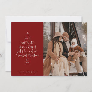 Religious, Merry Christmas, Christian Family Photo Holiday Card