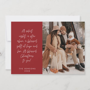 Religious, Merry Christmas, Christian Family Photo Holiday Card