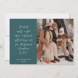 Religious, Merry Christmas, Christian Family Photo Holiday Card