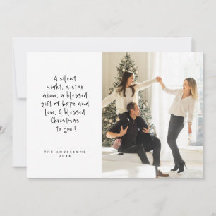 Religious, Merry Christmas, Christian Family Photo Holiday Card