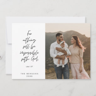 Religious, Merry Christmas, Christian Family Photo Holiday Card