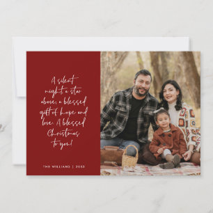 Religious, Merry Christmas, Christian Family Photo Holiday Card