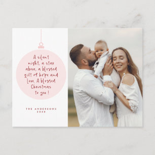 Religious, Merry Christmas, Christian Family Photo Postcard