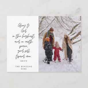 Religious, Merry Christmas, Christian Family Photo Postcard