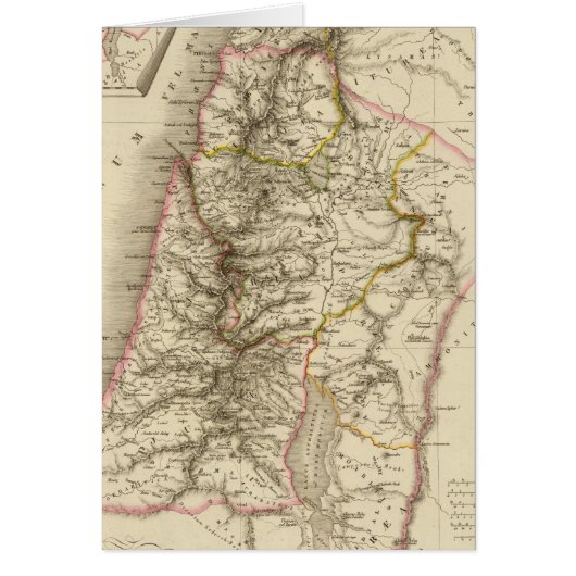 Religious Middle East atlas map Cards (Front)