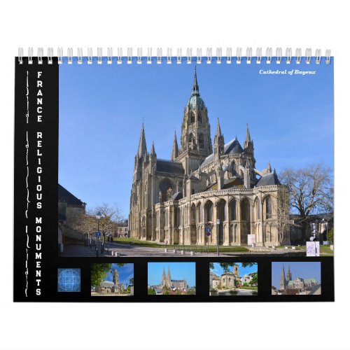 Religious monuments in France 12 month Calendar