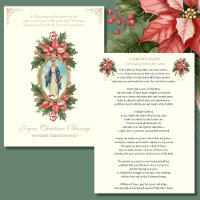Religious Mother Mary Poinsettia Catholic Prayer
