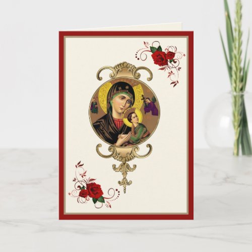 Religious Mother Perpetual Help Catholic Jesus Car Card