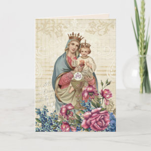 Religious Mothers Day Virgin Mary Jesus Eucharist Card