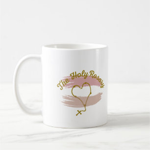 Religious Mug, Catholic Coffee Mug,  Holy Rosary Mug