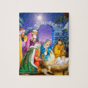 Religious nativity christmas holiday jigsaw puzzle