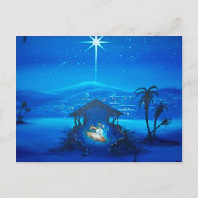Religious Nativity Christmas postcard (Front)
