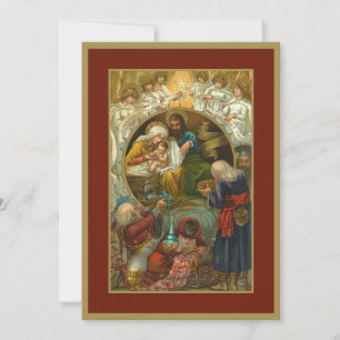 Religious Nativity Jesus Mary Joseph Three Kings Holiday Card