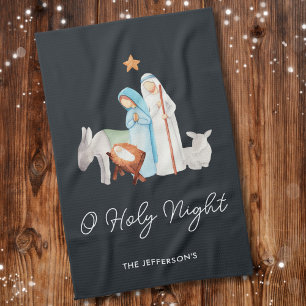Religious Nativity Manger Christmas  Kitchen Towel
