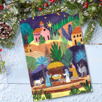 Religious Nativity Scene Glory to God Christmas