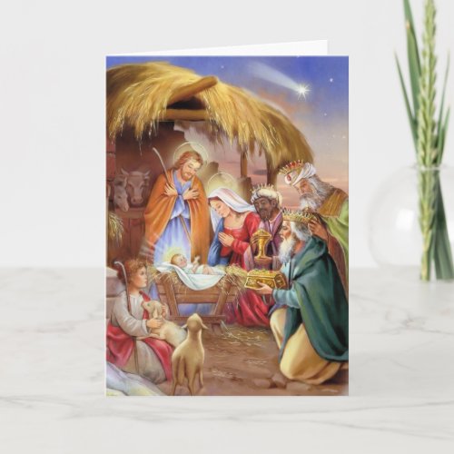 Religious nativity x_mas card