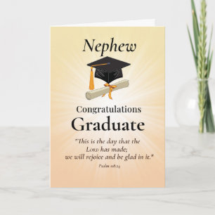 Religious Nephew Graduation Congratulate Christian Card