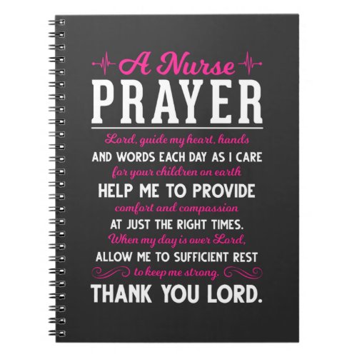 Religious Nurse Prayer Christian Nursing Lord Notebook