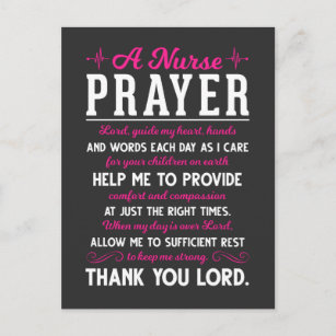Religious Nurse Prayer Christian Nursing Lord Postcard