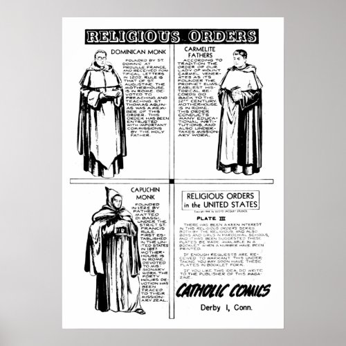Religious Orders Dominican Monks Poster