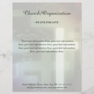 Religious Organization Lighted Cross Letterhead