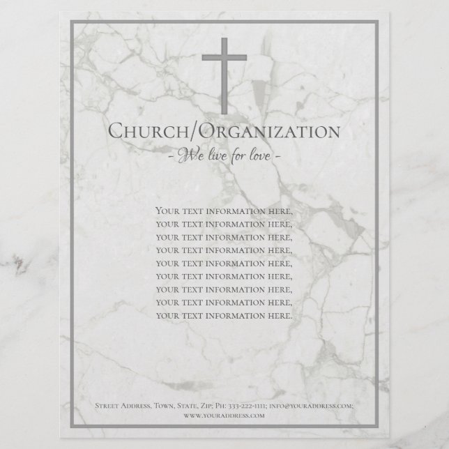 Religious Organization Marble Stone Letterhead (Front)
