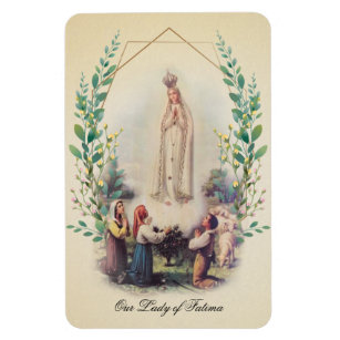 Religious Our Lady of Fatima Catholic Vintage Magnet