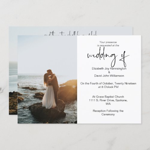 Religious Photo Wedding Invitation