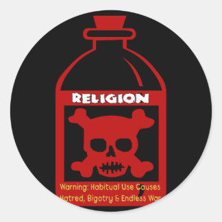 Religious Poison Classic Round Sticker