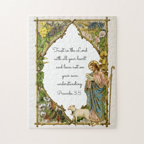 Religious Proverbs 35 Scripture Jesus Shepherd Jigsaw Puzzle