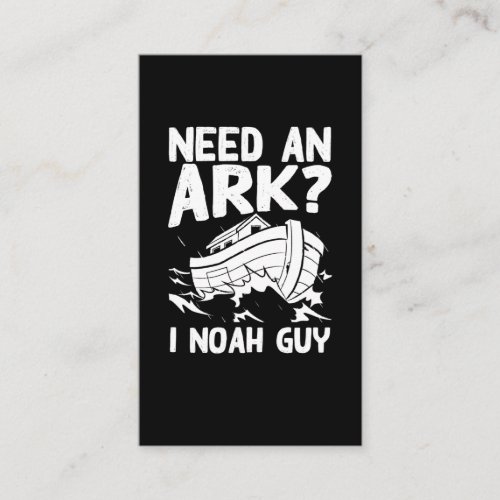 Religious Pun Christian Noah Ark Business Card